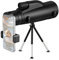 Andoer Télescope monoculaire 12 x 50 pour adultes, lentille optique FMC, prisme BAK4, étanche avec support de téléphone, trépied pour randonnée, camping, observation des animaux, lune, sport, jeux,