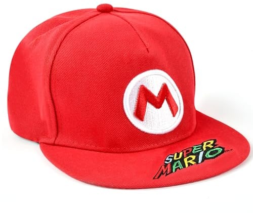 Cartoon Baseball Kappe,Baseball Caps für Kinder,Stickerei Baseballmütze,Schirmmütze Kinder,Karikatur Verstellbar Sport Kappe für Teenager Erwachsene(Rot)