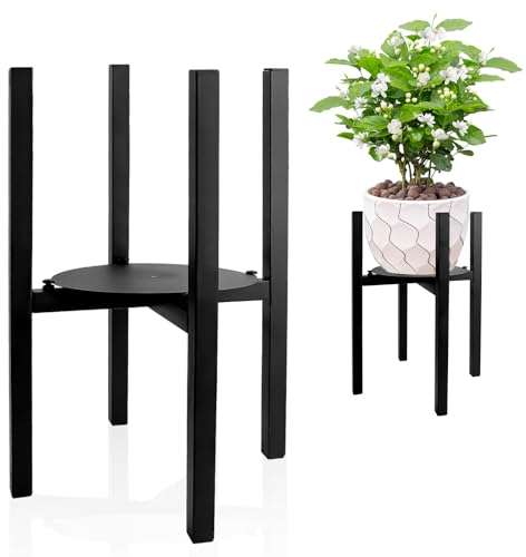 JOLIGAEA Stand di Piante, Piedistallo per Piante, Supporto per Piante Regolabile, Supporto per Fiori in Metallo, Porta Vasi da Interno, Larghezza Regolabile 20-30 cm per Uso Interno ed Esterno