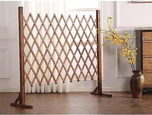 Clôture en Bois, Panneaux de Treillis télescopiques autoportants pour l'extérieur, Panneau de clôture utilisé comme décoration de Maison/Grille de Jardin (110 x 160 cm)