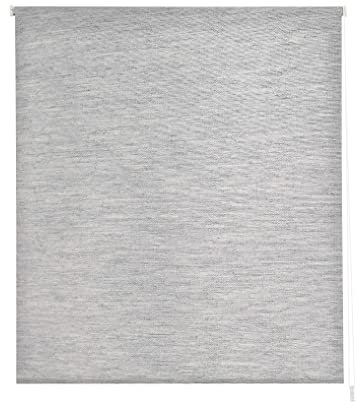 Estoralis | BRAN | Estor Enrollable Diseño Moderno | Translúcido Jacquard | Color Gris Claro | 100 x 255 cm (Ancho/Alto) Tamaño Tela 97 x 250 cm | Estores para Ventanas y Puertas