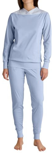 CALIDA Soulmate Bündchen-Pyjama Damen, aus 100% Baumwolle