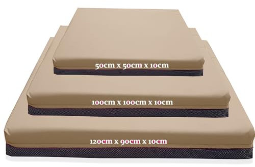 Kosiproducts Gymnastics Non Slip Crash Mat for Tumbling Landing Gym Training exercise, Bouncy Castle Small (50cm x 50cm) Beige