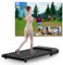 Lacuffy Raceable Walking Pad Leise, Laufband für Zuhause Max 136 kg APP Control, Laufband Schreibtisch mit Training Couses und AI Traininging