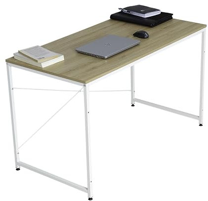 DUPI Escritorio de Ordenador Director | Mesa de Estudio Moderna | Estructura Metálica Resistente | Fácil Montaje | Multifuncional |Medidas 120x60 cm | Taupe