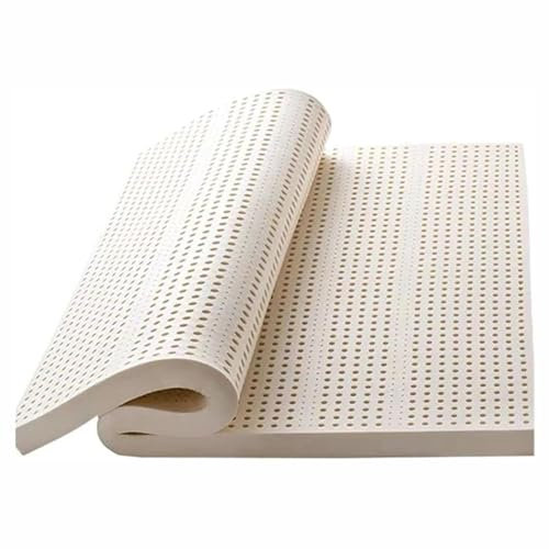 Matelas en latex 100 % naturel Generic, 160 x 200 cm, blanc, ferme, pour un sommeil frais et un bon maintien, avec un surmatelas en latex naturel épais, coussin de chambre à coucher, 2,5 cm