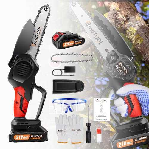 Mini motosierra inalámbrica de 6 pulgadas, minisierra de cadena inalámbrica con batería de 1500 mAh, sierra de cadena eléctrica de mano, sierra de tronzadora, pequeña motosierra inalámbrica para