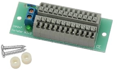 Onpira® Stromverteiler Verteiler W 2x12 mit Schnellanschlussklemmen mit Montagematerial 15 Stück