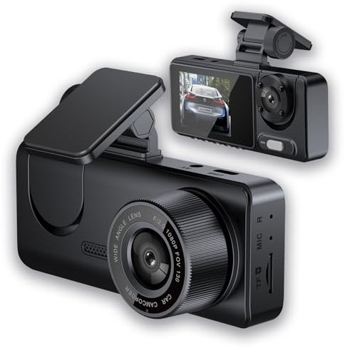 Dash Cam Front and Rear, 1080P Full HD In Car Camera Dual Lens Dashcam, Built-in WiFi Dash Camera for Cars, Dashcams with App, 170° Wide Angle, Night Vision, G-Sensor, Loop Recording, Parking Monitor