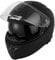 JDC Casque Moto Intégral - Double Visière Rétractable ECE 22.06 - Sabre - Noir Mat - L
