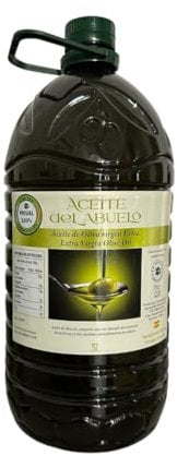 Aceite de Oliva Virgen Extra 5L | ACEITE DEL ABUELO | NUEVA COSECHA 24/25 | Calidad gourmet | Monovarietal Hojiblanca o Picual | Procedente de la Sierra Sur de Sevilla. (1)