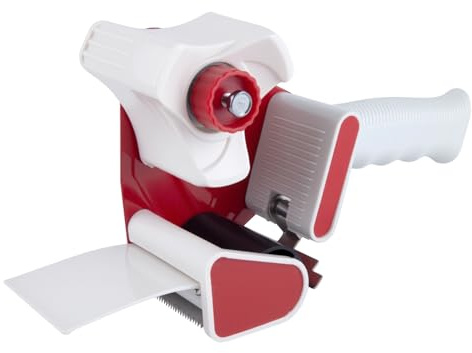 LEONTOOL Packing Tape Dispenser Gun Side Loading Tapes Dispenser for 2-Inch Wide Packing Tapes 3-Inch Inner Paper Core, Handheld Sealing Tapes Cutter for Shipping, Moving, Carton and Box Sealing