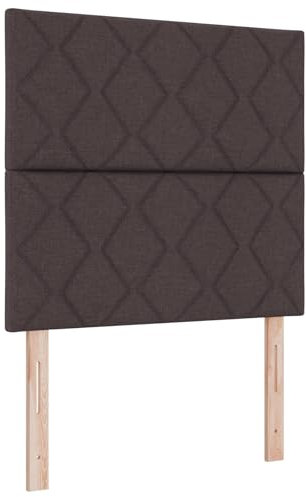 vidaXL Boxspringbett mit Matratze Dunkelbraun Kleines Doppelbett Stoff