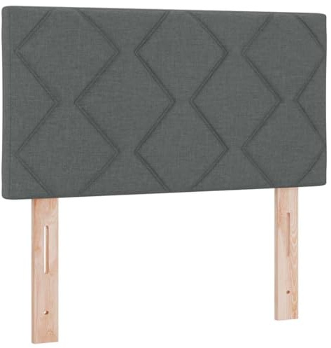 vidaXL Stoffkopfteil Geometrisch mit Kopfteil Dunkelgrau 80 cm Stoff, Verstellbares, modernes rechteckiges Polsterkopfteil, stylisches, platzsparendes Design für Dein Schlafzimmer