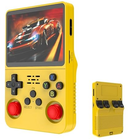 Console de Jeu Portable R36S, 1 Console de Jeu Contient 40 000 Jeux rétro, équipées d'un système Linux Open Source, d'un écran IPS de 3,5 Pouces et d'une Batteries de 3 500 mAh