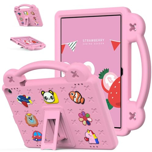 EabHulie Funda protectora para tablet Fire HD 10 / HD 10 Plus 2021 de 10.1 pulgadas, con asa ligera, a prueba de golpes, color rosa