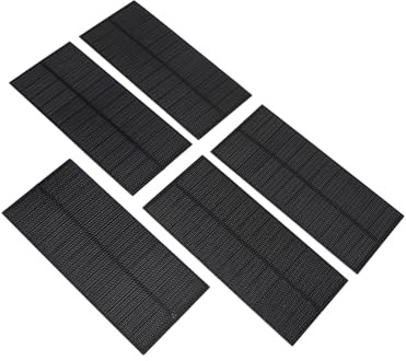 Aramox Lot de 5 Panneaux Solaires 5 W en Silicium Monocristallin Portables Résistants aux Intempéries pour Camping, Camping-car, Sauvegarde Hors Réseau, Projets Scientifiques, Applications
