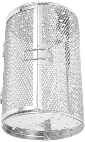 Tofficu Cesta para Parrilla de Verduras para Barbacoa y Rejilla del Horno Asador para Horno, Diseño Puerta Móvil y Rotación 360 Grados, Acero Inoxidable Cierre Seguro, Adecuado para