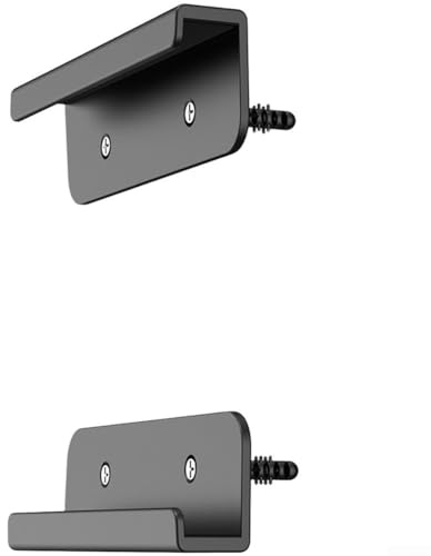 AugustknowU Robusto supporto da parete per tablet, per casa, ufficio, cucina, officina e ambienti commerciali con doppia compatibilità di montaggio e profilo salvaspazio (nero)