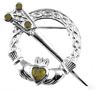 Celtic Desire Jewellery Irische Brosche Connemara Marmor Silber Tara-Brosche