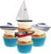 Sprinkles & Toppers Ltd Boat Collection (Speed Boat, Yacht, Sail Boat) Edible Stand Up Wafer Paper Cake Toppers (12 Pack)
