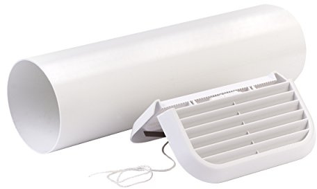 Xpelair SSWKWS Simply Silent W/Round Wall Kit - White