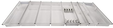 SOTECH 120 cm Cuisio Bac à Couverts Insert à Couverts Blanc translucide mit Bloc à Couteaux Range-Couverts de