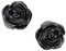 Alchemy Gothic Schwarze Rose Ohrstecker Paar Ohrringe