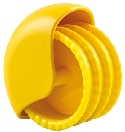 Silikomart | Nudelschneider-Rad Bake'n'Roll, Teigroller für Pasta und Snacks Farbe Gelb, Maße 110 x 97 h78 mm, Made in Italy