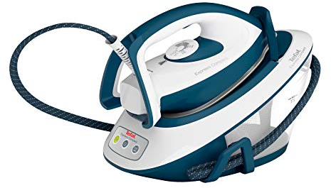 Tefal SV7110 Bügelstation Express Compact | 5,7 bar | 120 g/Min. kontinuierlicher Dampf | 350 g/Min. Extra-Dampfstoß | Blau/ Weiß