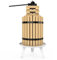 18L Fruit Press Cider Wine Making with Wooden Basket for Homemade Naturial Juice, Grape, Berry, Apple Presser