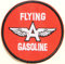 Flying Gasoline Vintage Station Logo Sign Badge Emblem Sponsor Motorsport Racing Biker Team Automotive Garage Patch Iron on Applique Embroidered T Shirt Jacket Costume