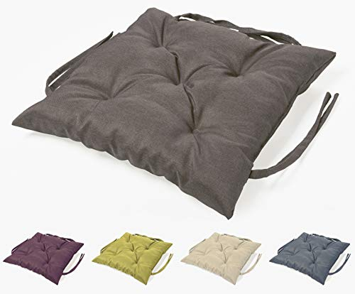 sunnypillow Bankauflage Stuhlkissen Bankkissen 45 x 45 cm Sitzkissen für Hollywoodschaukel Polsterauflage Auflage für Gartenbank viele Farben und Größen zur Auswahl Anthrazit