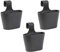 ENGELLAND 3 x Blumentopf zum Auf-Hängen, Geländertopf, Anthrazit, Hängetopf, Balkon-Kasten, oval, Übertopf, Pflanzkasten, mit Wasserspeicher/Wasserauffangschale, 2,8 Liter