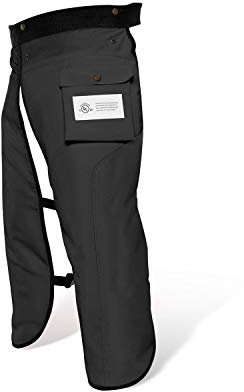Chainsaw Chaps Apron Wrap 8-layer for Men/Women Loggers Forest Workers Protective Chain Saw Pants Adjustable Safety Chap Class B with Pocket(Black, 35-Inch)
