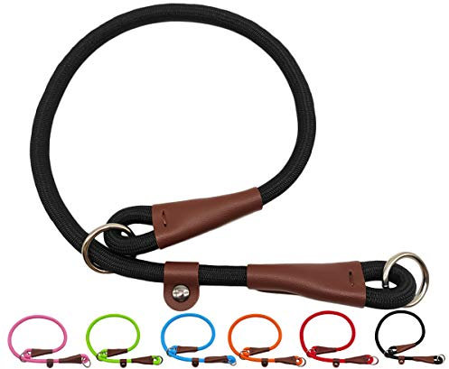 MayPaw Collier étrangleur en Nylon pour Dressage de Chien - Ne Tire Pas - Rond - pour Chiens de Petite, Moyenne et Grande Taille