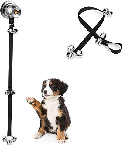 JEXCULL Hundetürklingel für Training, 3 Stück, verstellbare WelpenTürklingeln, PremiumHundezugWerkzeug, Haustierzubehör mit 7 lauten Türklingeln und 3 Druckknöpfen für kleine, mittelgroße und
