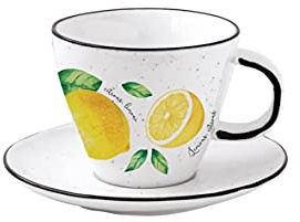 EASY LIFE Tasse mit Untertasse 250 ml aus Amalfi-Porzellan