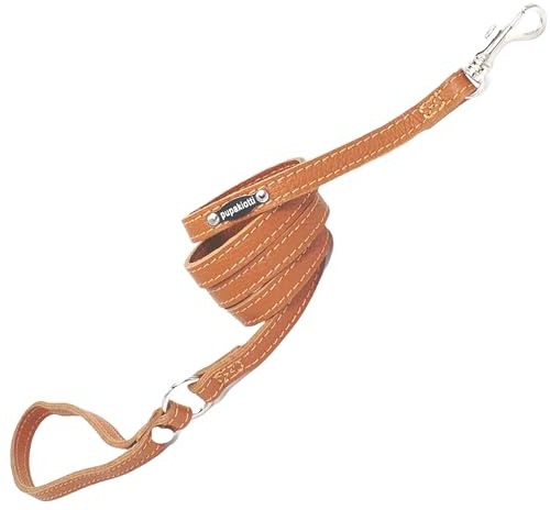 PUPAKIOTTI Basic Hundeleine | Kleine und mittlere Hundeleine | Echtes Leder in Italien | Hundeleine in verschiedenen Größen und Farben (Leder, 12 mm)