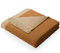 AmeliaHome Kuscheldecke 150x200 cm Decke mit Fransen Tagesdecke aus Baumwolle Franse Karamell Beige