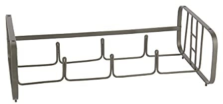 KitchenCraft Living Nostalgia Wire Bottle Rack, Small Wine Rack for 4 Bottles, 22.5 x 44.5 x 13.5cm, Black