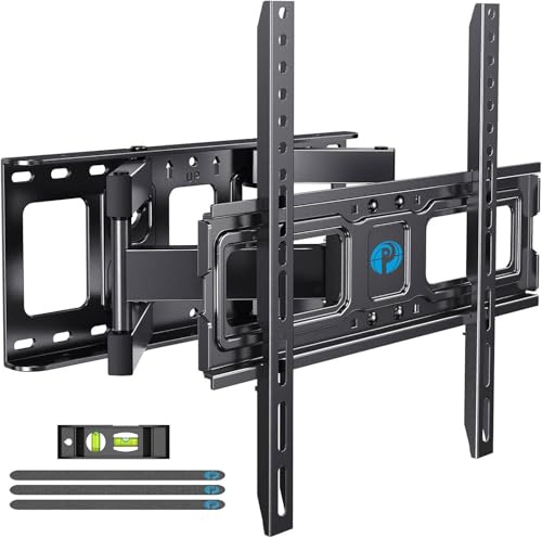 Pipishell Support mural pour TV LED LCD OLED 4K de 26 à 65 pouces jusqu'à 45 kg, support de montage TV à mouvement complet, extension pivotante articulée, nivellement VESA max 400 x 400 mm, convient
