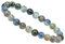 ELEDORO Handgefertigtes Edelstein Perlen Stretch Armband - Echte Steine 8mm (Kyanit blau grün)