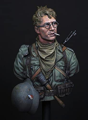 Goodmoel 1/10 WWII Wehrmacht Soldier Resin Figure Bust Model / Unassembled and Unpainted Soldier Die Cast Kit / Ls-5073