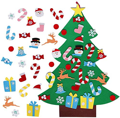Lote 5 Arboles Navidad Fieltro Decoración - Manualidades Niños Arboles Navidad Infantiles Colegios, Guarderias Creatividades, Regalos