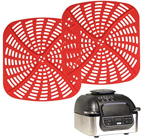 Tapis en Silicone pour Four Air Fryer | Doublures réutilisables en Silicone pour friteuse à air,Doublures en Silicone perforées pour friteuse à air antiadhésive, Cuisson carré en