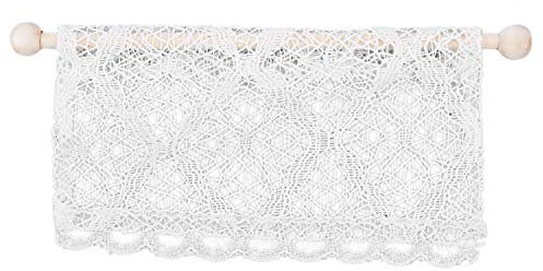 Ghulumn Puppenhaus Vorhänge Miniatur Möbel Zubehör Fenster Mit Stange Maßstab 1:12 Rahmen Beige