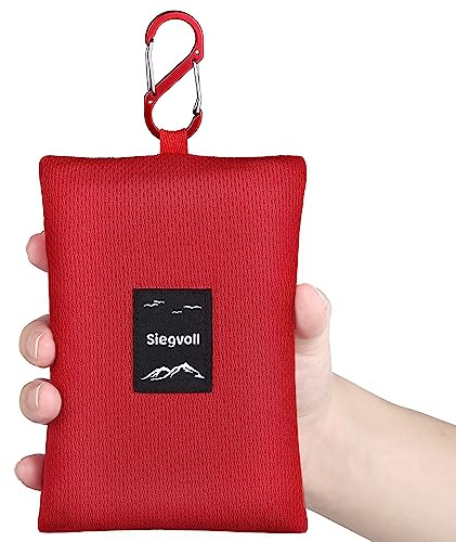 Siegvoll Manta de Picnic de Bolsillo Plegable 210 x 200 cm (Negra) | Portátil y Ligero con Mosquetón Manta de Playa Ultraligera Alfombra de Playa para Playa, Picnic, Camping y Senderismo