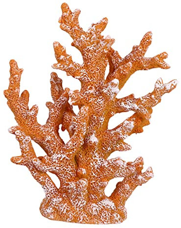 VILLFUL Mediterraner Stil Harzkorallen-Ornament Künstliche Korallen Bastelarbeiten Schreibtisch-Dekoration Dekorativer Schmuck Für Zuhause Und Büro