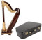 Miniatur Harfe aus Holz mit Koffer, Nachbildung eines Miniatur Musikinstruments mit Koffer, 7,9 Zoll, Musikinstrument Modell, Puppenhaus Dekoration